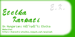 etelka karpati business card